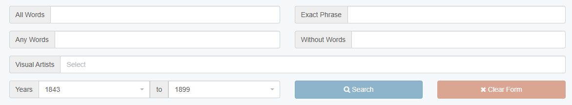 Advanced search interface